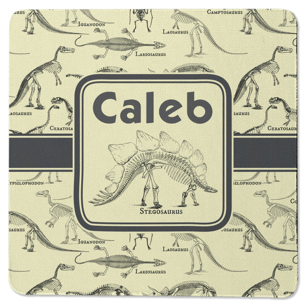 Dinosaur Skeletons Square Coaster Rubber Back - Single