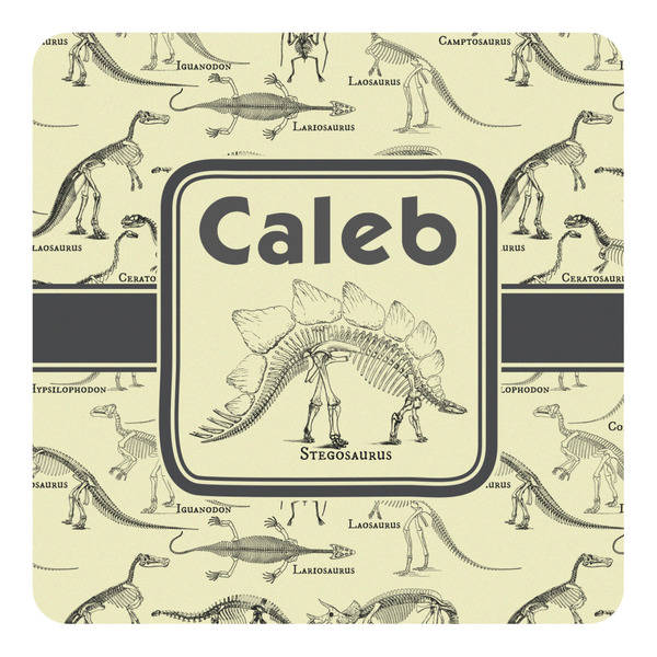 Custom Dinosaur Skeletons Square Decal - Small (Personalized)