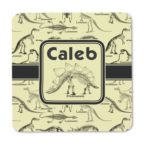 Dinosaur Skeletons Square Fridge Magnet - FRONT