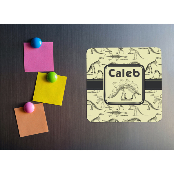 Dinosaur Skeletons Square Fridge Magnet - LIFESTYLE