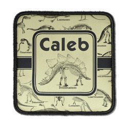 Dinosaur Skeletons Iron On Square Patch w/ Name or Text