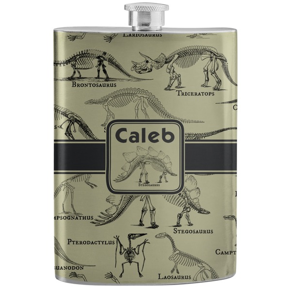 Custom Dinosaur Skeletons Stainless Steel Flask (Personalized)