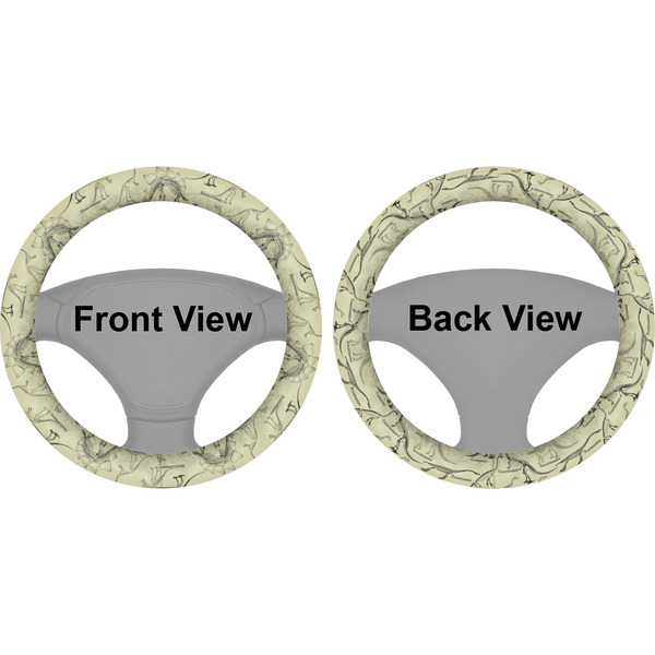 Dinosaur Skeletons Steering Wheel Cover- Front and Back