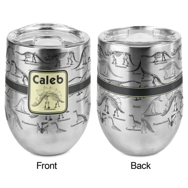 Dinosaur Skeletons Stemless Wine Tumbler - Full Print - Approval