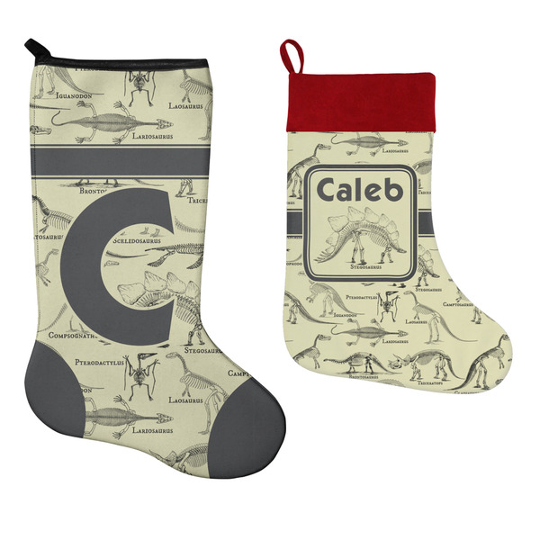 Dinosaur Skeletons Stockings - Side by Side compare