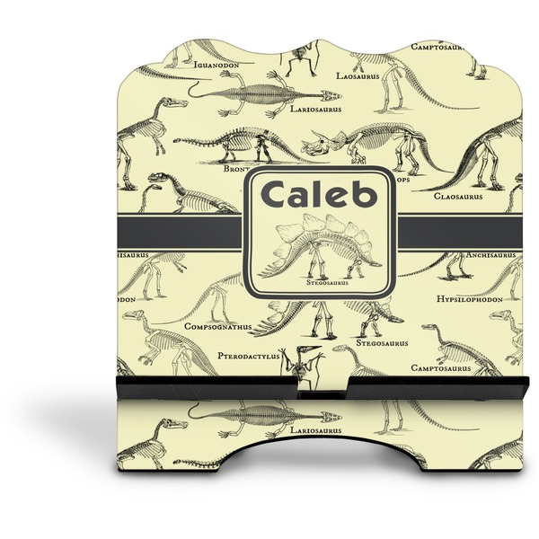 Dinosaur Skeletons Stylized Tablet Stand - Front without iPad