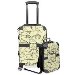Dinosaur Skeletons Kids 2-Piece Luggage Set - Suitcase & Backpack (Personalized)