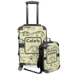 Dinosaur Skeletons Kids 2-Piece Luggage Set - Suitcase & Backpack (Personalized)