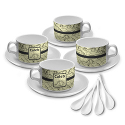Dinosaur Skeletons Tea Cup - Set of 4 (Personalized)