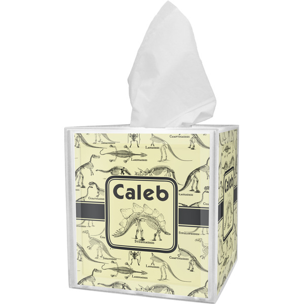 Custom Dinosaur Skeletons Tissue Box Cover (Personalized)