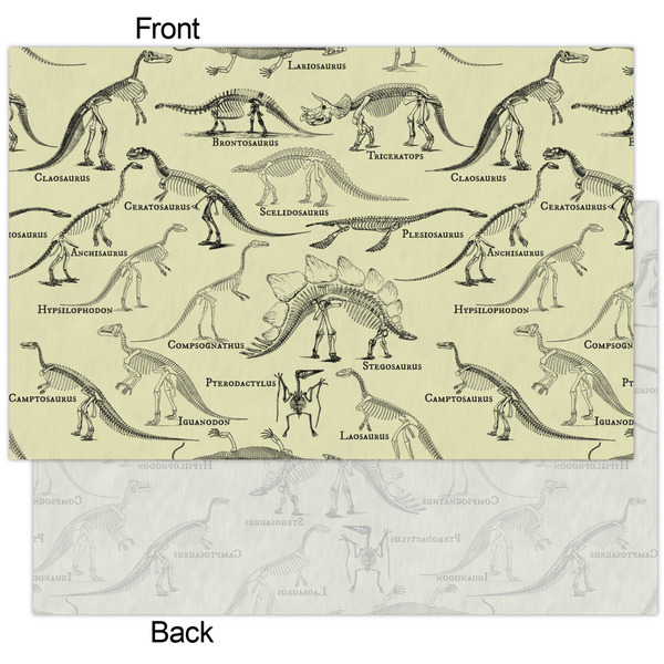 Dinosaur Skeletons Tissue Paper - Heavyweight - XL - Front & Back