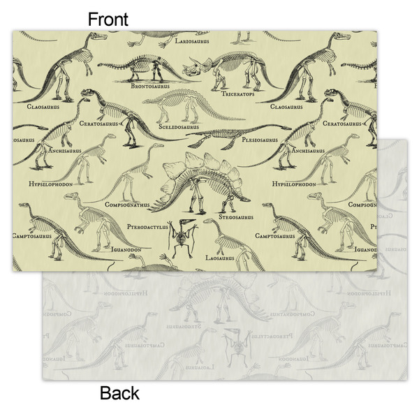 Dinosaur Skeletons Tissue Paper - Lightweight - Small - Front & Back