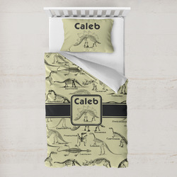 Dinosaur Skeletons Toddler Bedding w/ Name or Text
