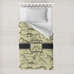 Dinosaur Skeletons Toddler Duvet Cover w/ Name or Text