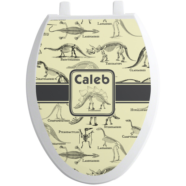 Dinosaur Skeletons Toilet Seat Decal Elongated