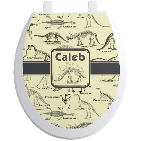 Custom Dinosaur Skeletons Toilet Seat Decal (Personalized)