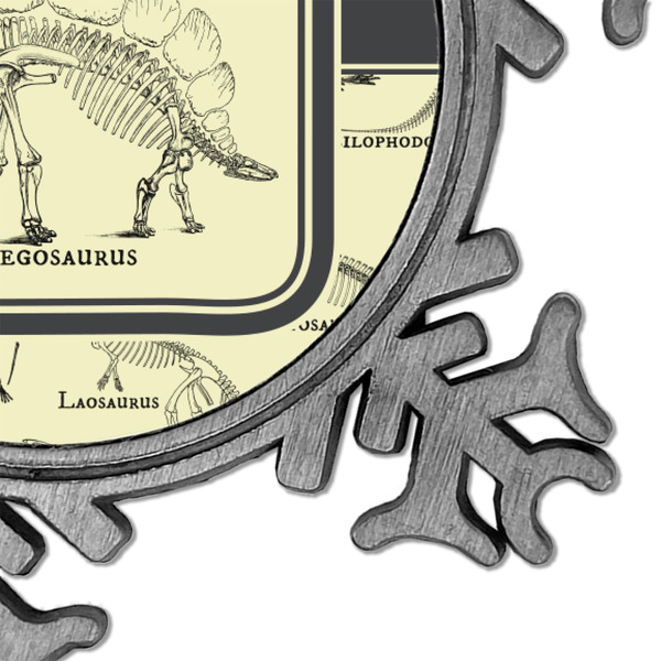 Dinosaur Skeletons Vintage Snowflake - Detail
