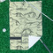 Dinosaur Skeletons Waffle Weave Golf Towel - In Context