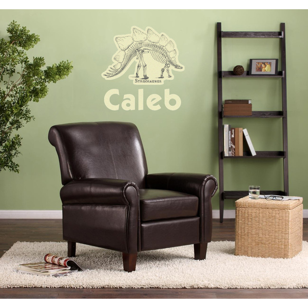 Dinosaur Skeletons Wall Graphic on Living Room Wall