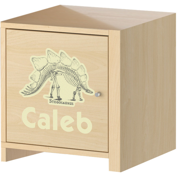 Dinosaur Skeletons Wall Graphic on Wooden Cabinet