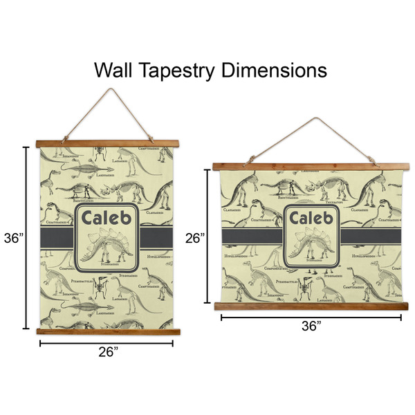Dinosaur Skeletons Wall Hanging Tapestries - Parent/Sizing