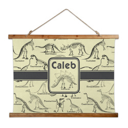 Dinosaur Skeletons Wall Hanging Tapestry - Wide (Personalized)