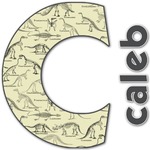 Dinosaur Skeletons Name & Initial Decal - Custom Sized (Personalized)