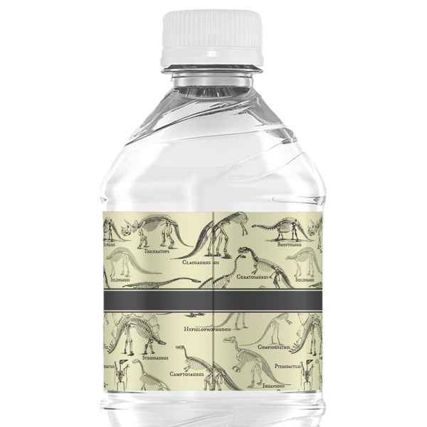 Dinosaur Skeletons Water Bottle Label - Back View