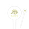 Dinosaur Skeletons 4" Round Plastic Food Picks - White - Double Sided (Personalized)