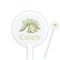 Dinosaur Skeletons 5.5" Round Plastic Stir Sticks - White - Single Sided (Personalized)