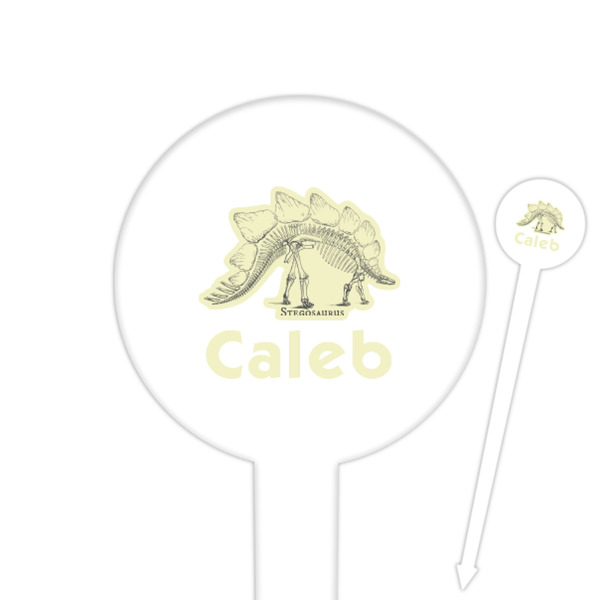 Custom Dinosaur Skeletons Round Plastic Food Picks (Personalized)