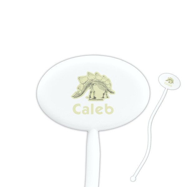 Custom Dinosaur Skeletons Oval Plastic Stir Sticks (Personalized)