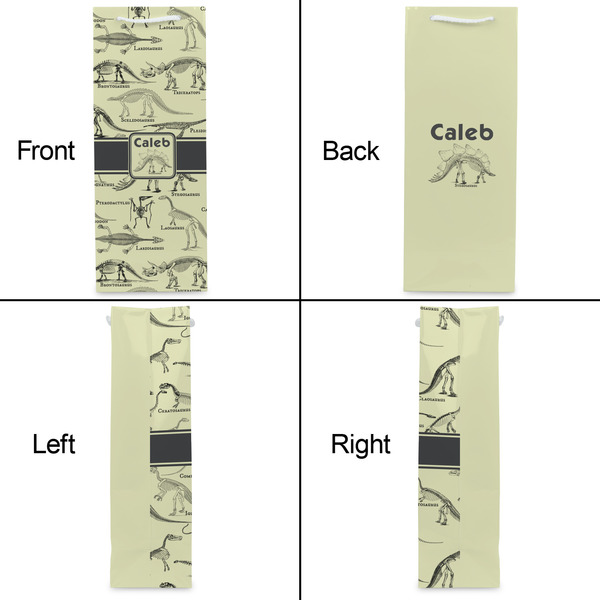 Dinosaur Skeletons Wine Gift Bag - Matte - Approval
