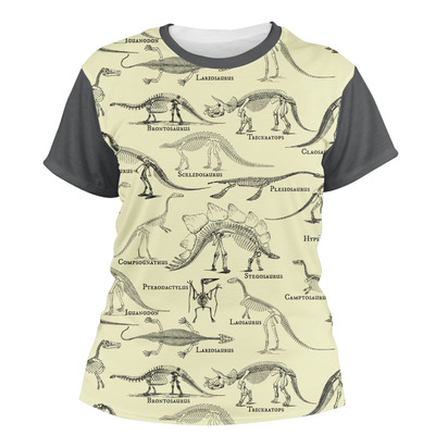 Dinosaur Skeletons Women's Crew T-Shirt (Personalized)