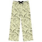 Dinosaur Skeletons Womens Pajama Pants - 2XL