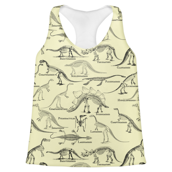 Custom Dinosaur Skeletons Womens Racerback Tank Top - 2X Large