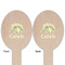 Dinosaur Skeletons Wooden Food Pick - Oval - Double Sided - Front & Back