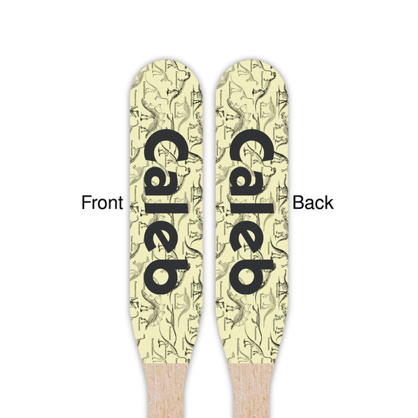 Dinosaur Skeletons Wooden Food Pick - Paddle - Double Sided - Front & Back