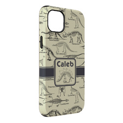 Dinosaur Skeletons iPhone Case - Rubber Lined - iPhone 14 Plus (Personalized)