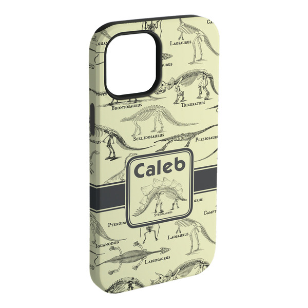 Custom Dinosaur Skeletons iPhone Case - Rubber Lined (Personalized)