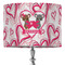 Valentine's Day 16" Drum Lampshade - ON STAND (Fabric)