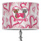 Valentine's Day 16" Drum Lampshade - ON STAND (Poly Film)