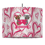 Valentine's Day 16" Drum Pendant Lamp - Fabric (Personalized)