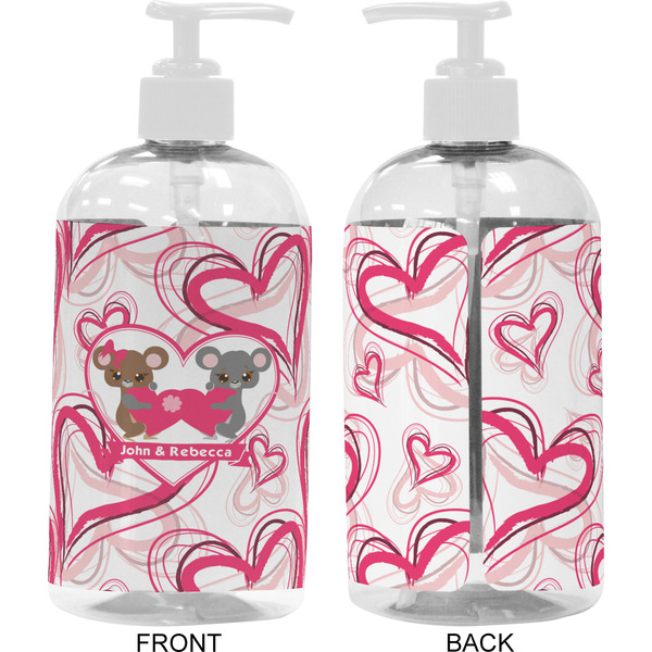 Valentine's Day 16 oz Plastic Liquid Dispenser- Approval- White