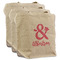 Valentine's Day 3 Reusable Cotton Grocery Bags - Front View