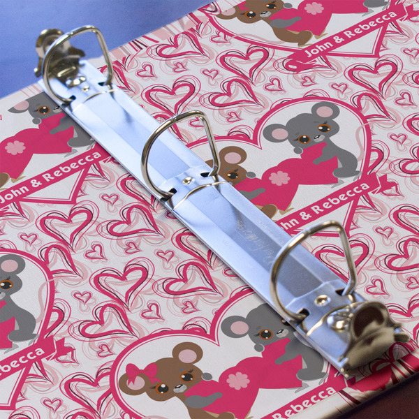 Valentine's Day 3 Ring Binders - Full Wrap - 1" - DETAIL