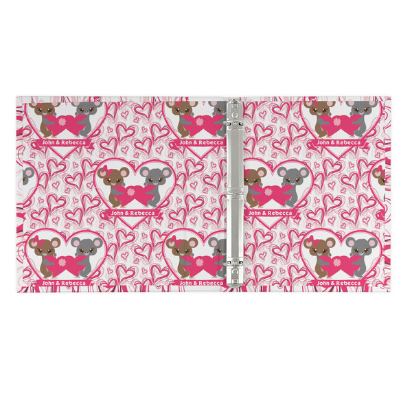 Valentine's Day 3 Ring Binders - Full Wrap - 1" - OPEN INSIDE