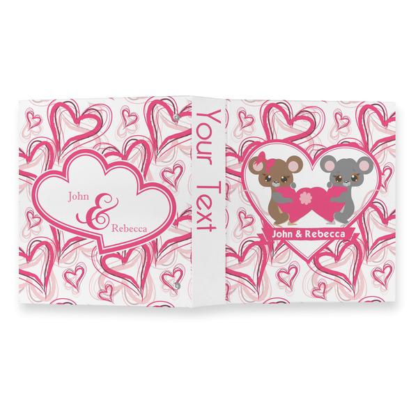 Valentine's Day 3 Ring Binders - Full Wrap - 1" - OPEN OUTSIDE