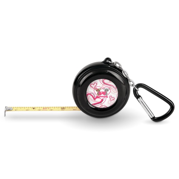 Custom Valentine's Day Pocket Tape Measure - 6 Ft w/ Carabiner Clip (Personalized)