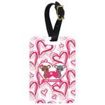 Valentine's Day Metal Luggage Tag w/ Couple's Names